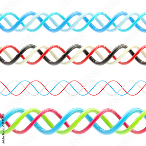 Spiral glossy plastic design ornaments and borders