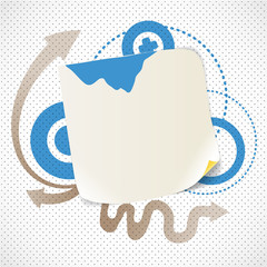 Aufkleber - Abstract background with the blank white paper