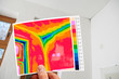 thermal imaging of a cold corner and mold formation