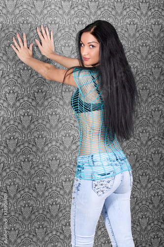 sexy girls in blue jeans