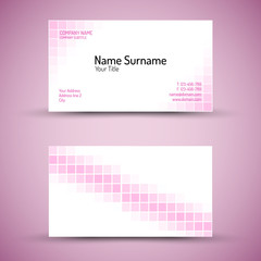 Set of modern vector business card template