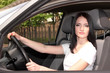 © Africa Studio - young brunette woman in new car