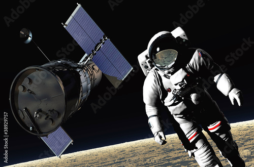 Board z aluminiowym obramowaniem Astronauta