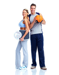 Canvas Print - Fitness couple.