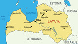 Fototapeta Mapy - Republic of Latvia - vector map