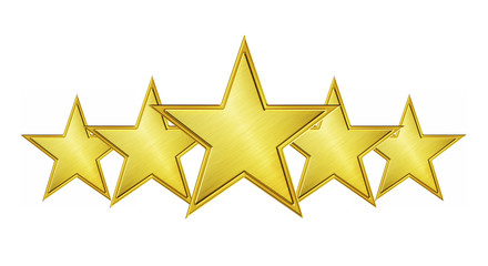 five star service isolated on white background