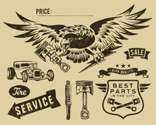 Vintage Eagle And Auto-moto Parts
