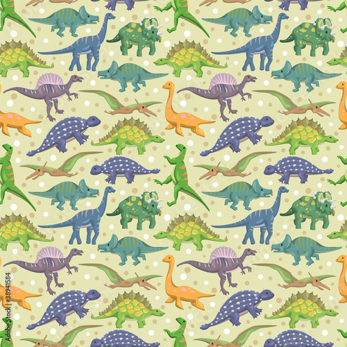 Tapeta ścienna Bezszwowe dinozaur wzór