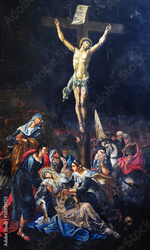Fotoboard na płycie Ukrzyżowany Jezus Chrystus