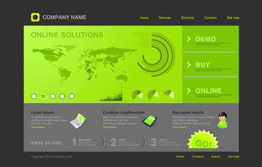 Wall Mural - website template: e-business solutions