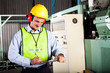 occupational health and safety officer inside factory