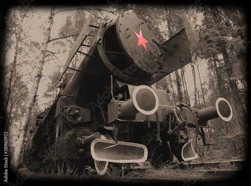 Naklejka samoprzylepna Retro lokomotywa