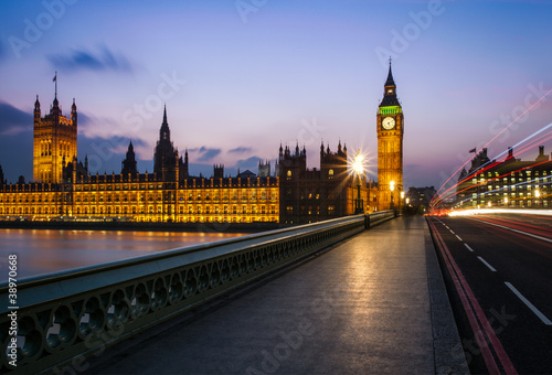 Obraz na płótnie canvas trzyczęściowy "tryptyk" Big Ben Londyn Anglia