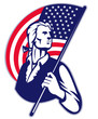 Patriot Minuteman American Stars and Stripes Flag