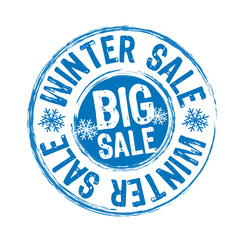 Wall Mural - winter sale stamp