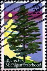 Michigan Statehood. 1837 - 1987. US Postage.