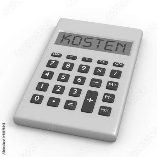 Taschenrechner Kosten freigestellt Stock-Illustration | Adobe Stock