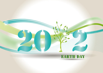 Background on earth day in 2012 year