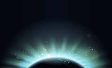 Wall Mural - eclipse sun planet background illustration