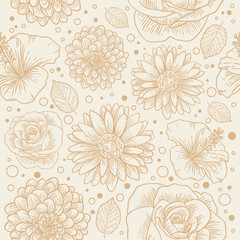  Floral seamless retro pattern
