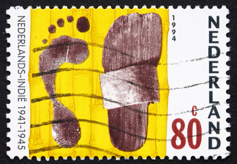 Postage stamp Netherlands 1994 Footprint and Sandal