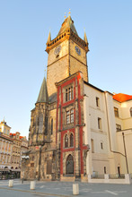 Prague. Old Town Hall At Dawn