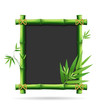 Bamboo blackboard, vector illustration