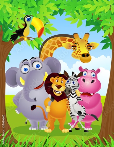 Fototapeta dla dzieci Animal cartoon