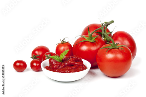 Tapeta ścienna Pomidory i pasta pomidorowa