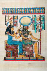 Wall Mural - Egyptian history concept with papyrus