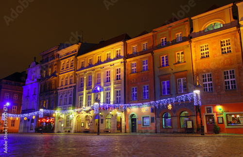 Plakat na papierze fotorealistycznym Stary rynek w poznaniu, polska