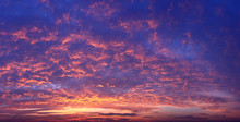 Sunset Sky Dramatic Panorama Background