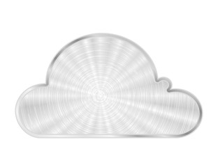 Wall Mural - Vector cloud metal icon