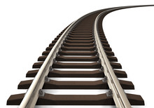 Curved Railroad Track