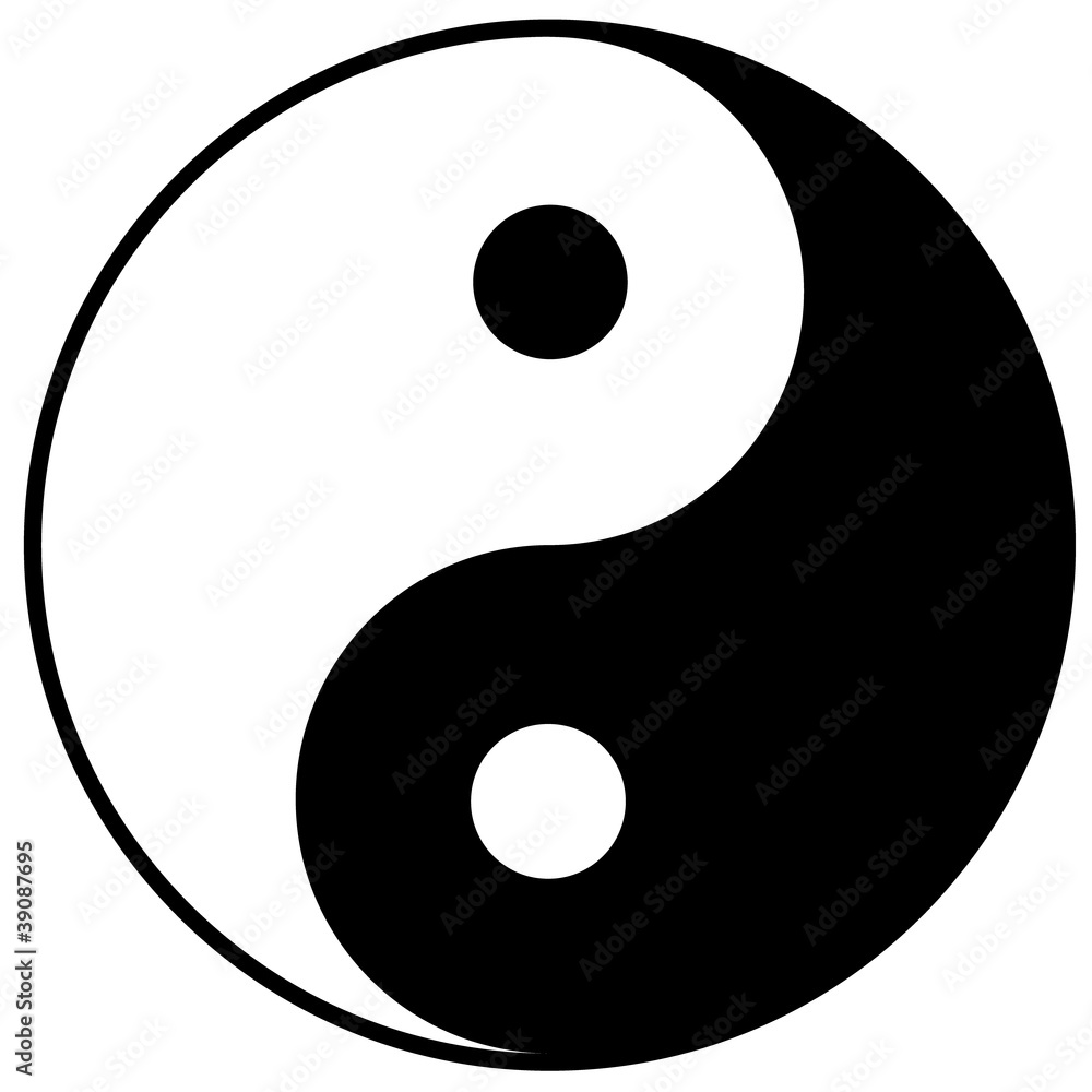 Yin Yang symbol - obrazy, fototapety, plakaty 