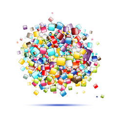 Poster - Abstract web buttons background for your design
