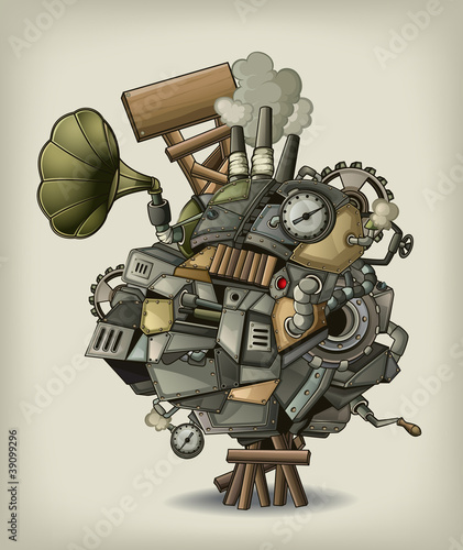 Obraz na płótnie canvas Mechanizm steampunk