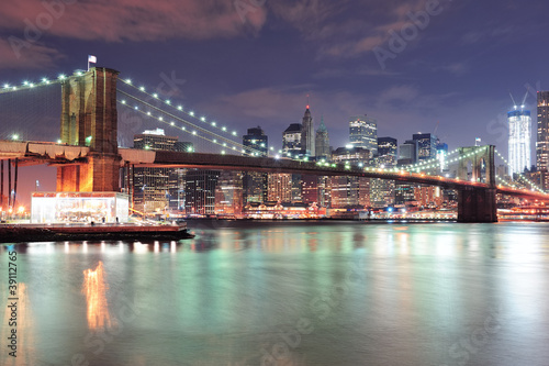 Board z aluminiowym obramowaniem Nowy Jork Brooklyn Bridge