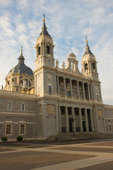 Wall Mural - Cathedral church of Almudena in Madrid, Spain