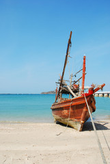 boat in Thai beach, Thailand