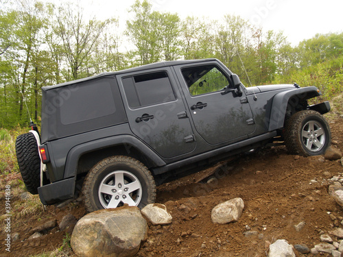 Obraz w ramie jeep en montagne, canada