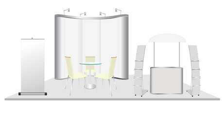 Vector blank trade show booth for designers