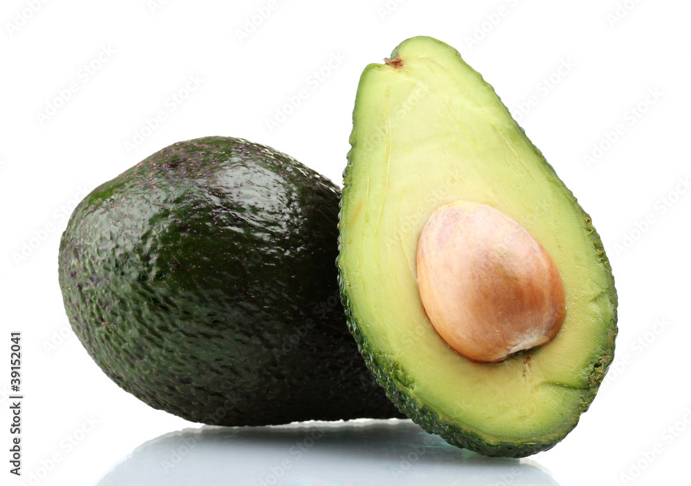 Avocado isolated on white
