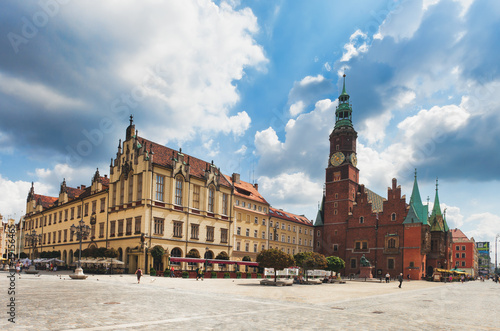 Board z aluminiowym obramowaniem Ratusz, wrocław, polska