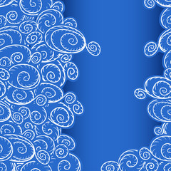 Poster - Seamless background of curled abstract clouds