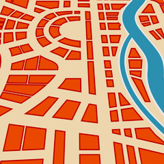 Poster - Background of city map
