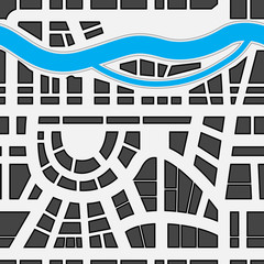 Poster - Seamless background of city map