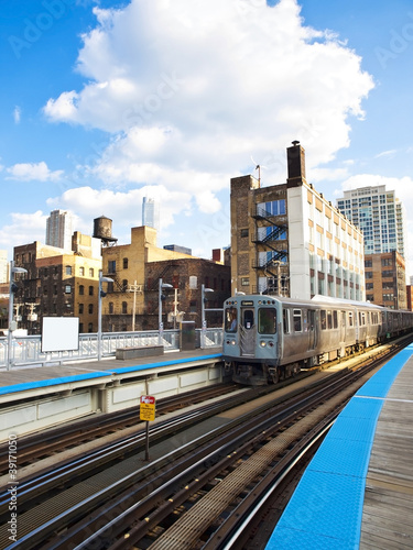 Board z aluminiowym obramowaniem Pociąg chicago