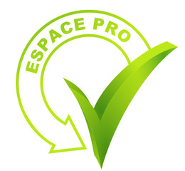 Sticker - espace pro sur symbole validé vert