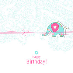 Wall Mural - Birthday card with copy space